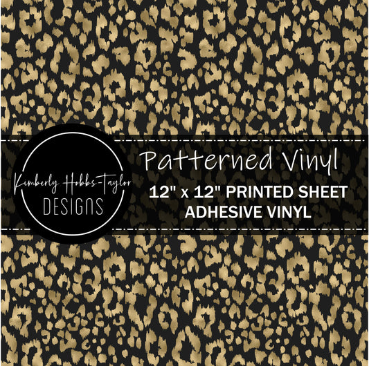 Black and Gold Leopard vinyl