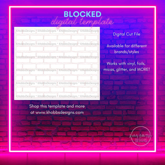Blocked Template for Makerflo 20 Skinny - Digital Cut File Only