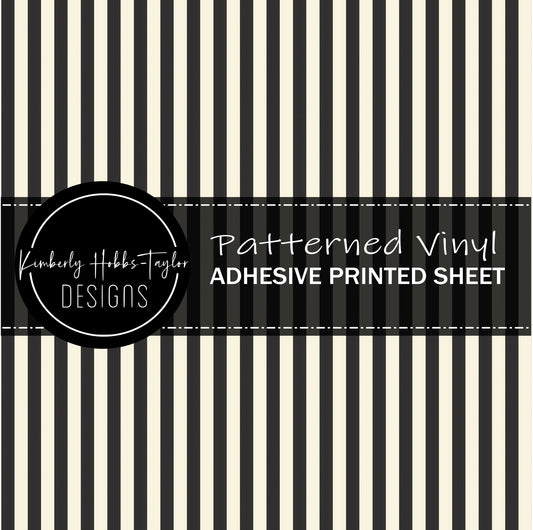 Black Beige Stripes vinyl