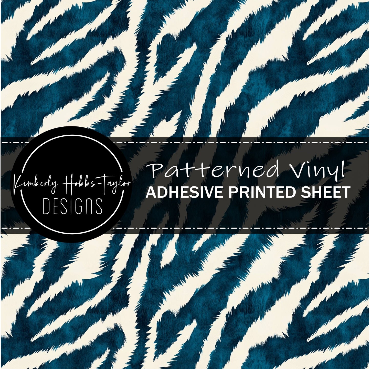 Animal Print - Blue White Zebra vinyl