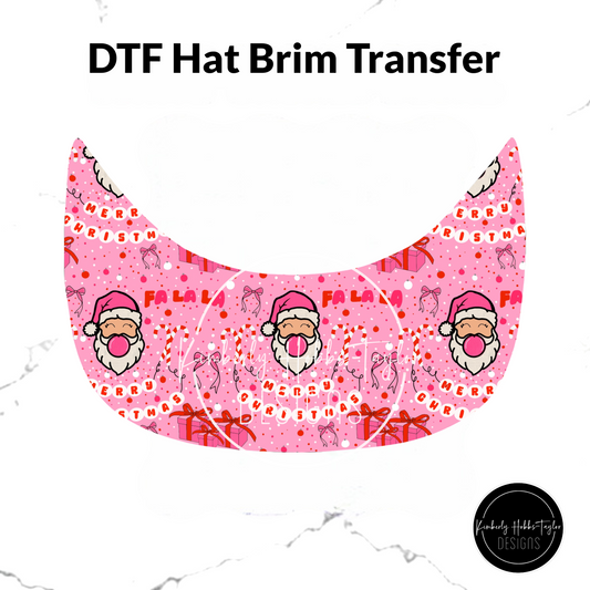 DTF Hat Brim Transfer - Santa Charm Bracelets