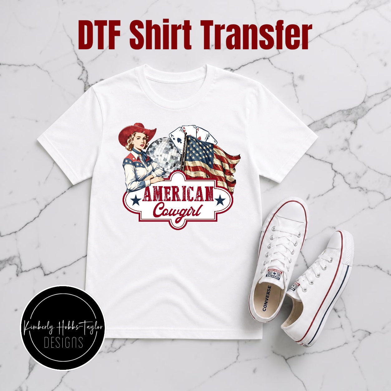 DTF Shirt Transfer - Vintage American Cowgirl