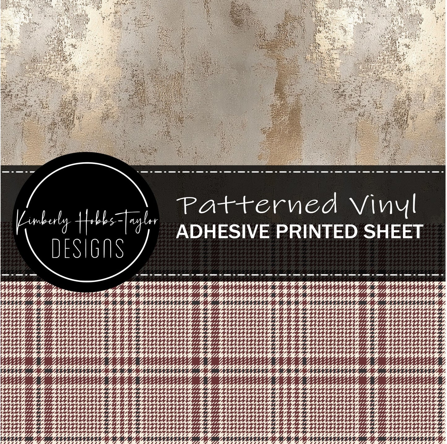 Gold Foil_Plum Plaid Combo vinyl