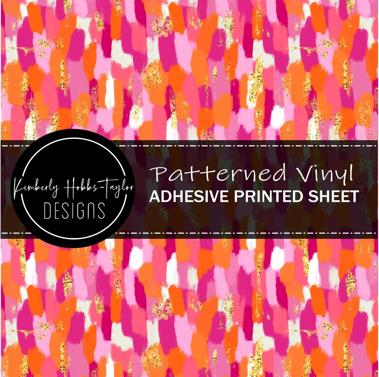 Pink Orange Brushstrokes vinyl