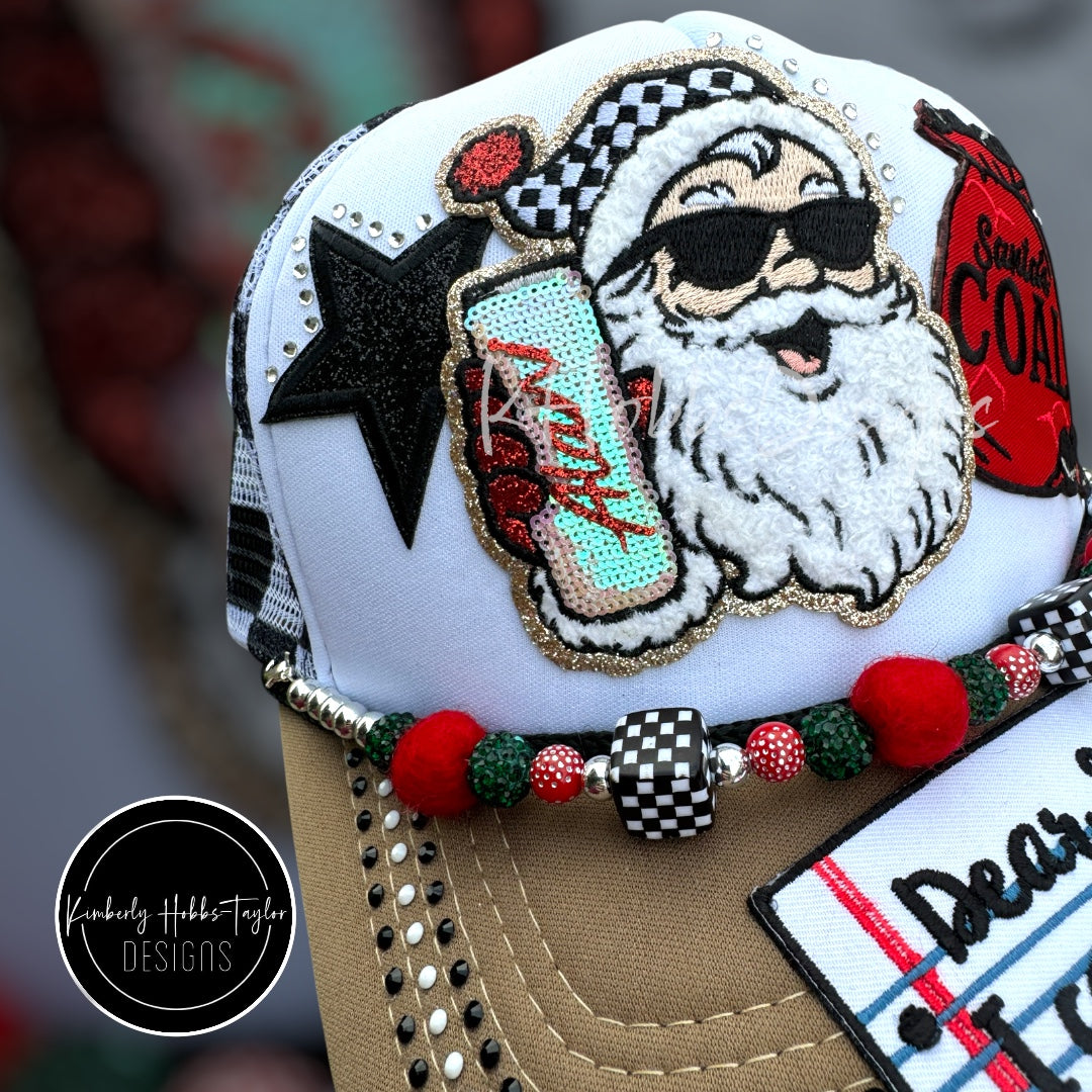 Preppy Santa Christmas Trucker Hat