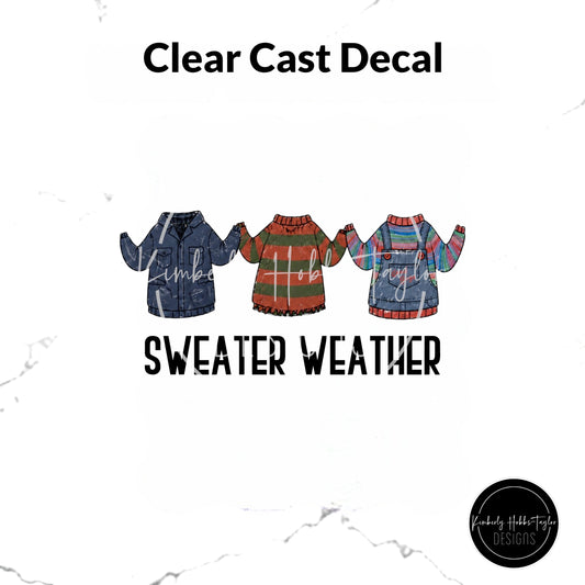 Clear Cast Decal - Sweater Weather Halloween