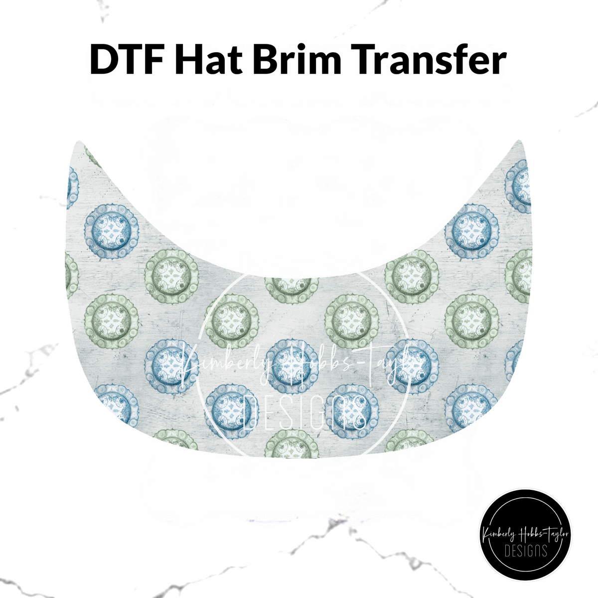 DTF Hat Brim Transfer - Grandmas Kitchen Q