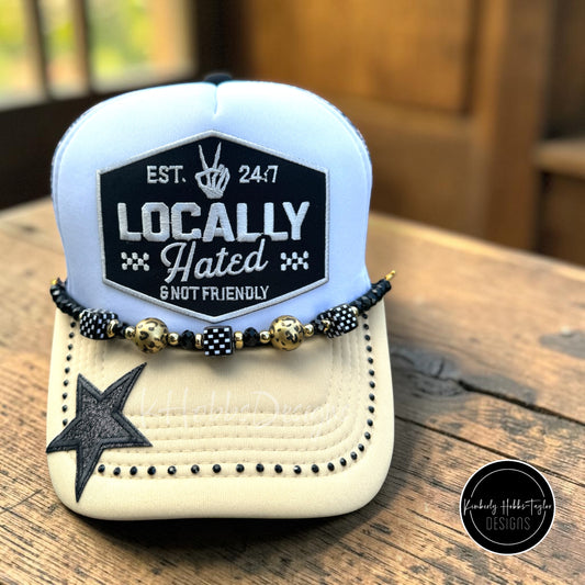 Locally Hated and Not Friendly Trucker Hat - Leopard