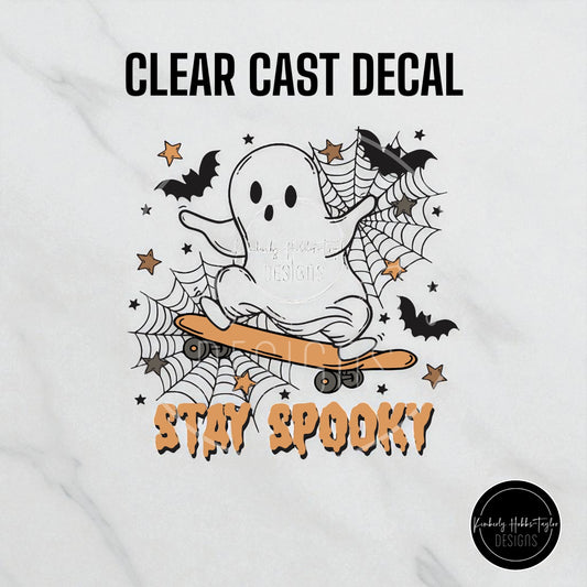 Decal - Let’s Boo-gie - Ghost on Skateboard