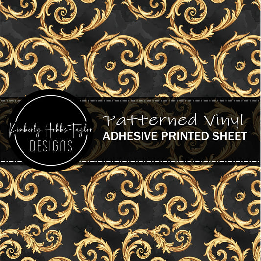 Gold Scrollwork vinyl