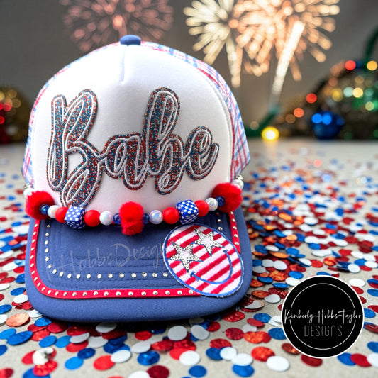 Babe Red White and Blue Hat