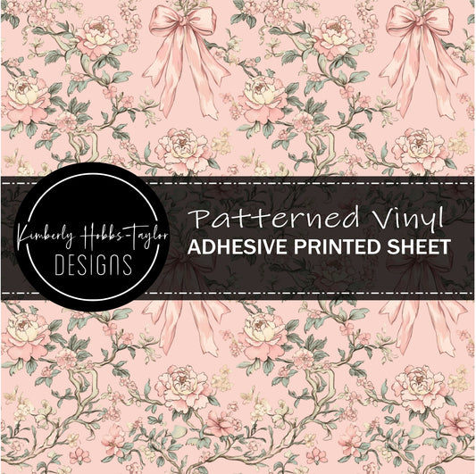 Chinoiserie Bows - Light Pink vinyl