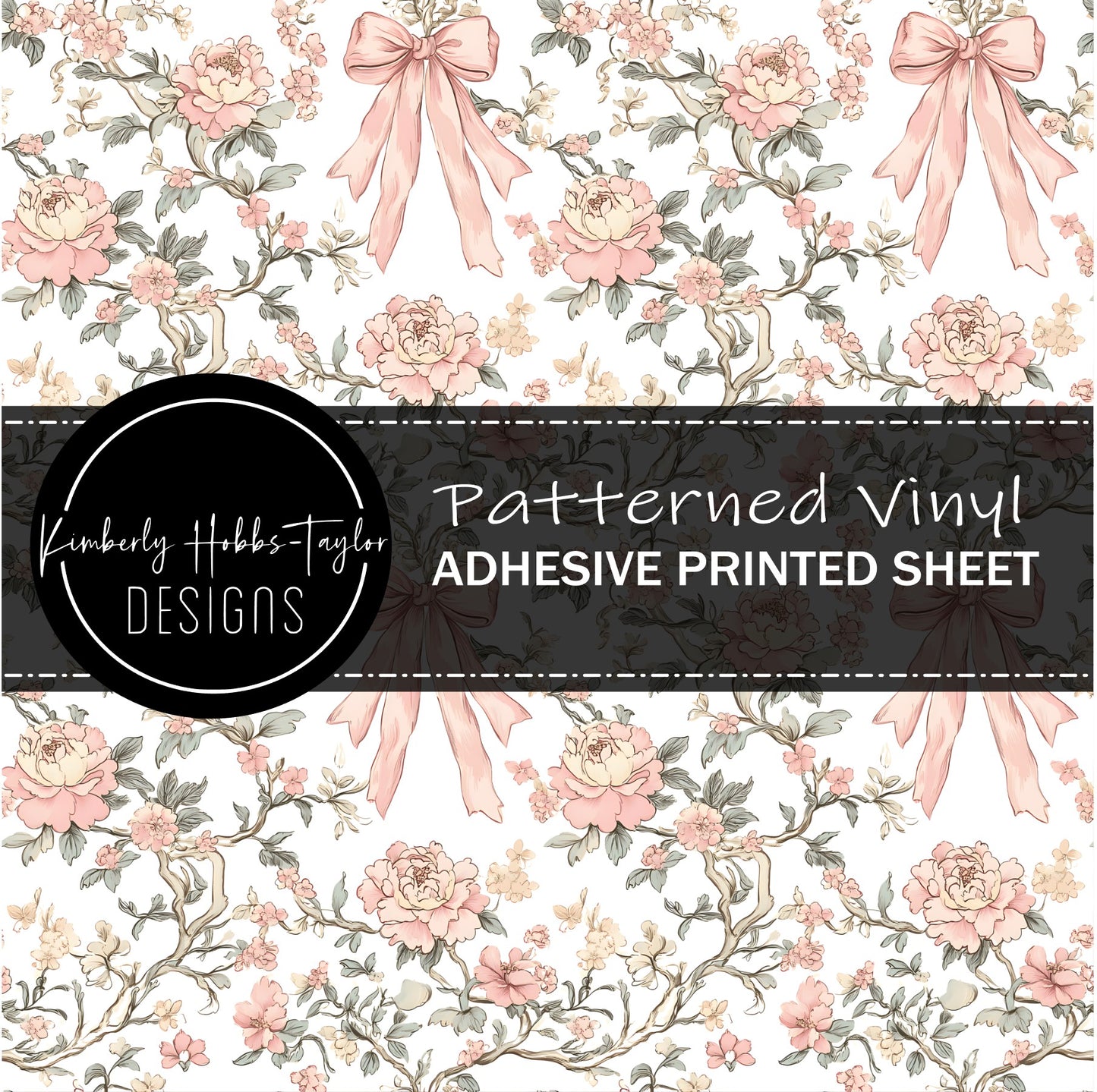 Chinoiserie Bows - White vinyl