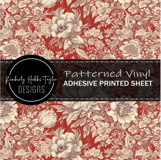 Red Chinoiserie F vinyl