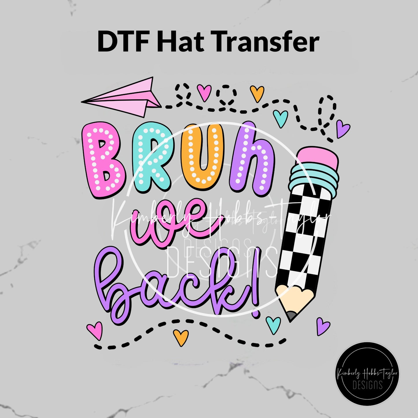 DTF Hat Transfer - Bruh We Back