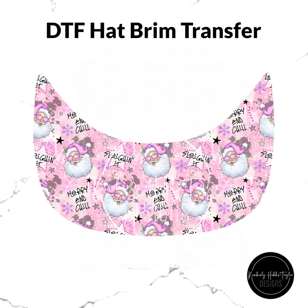 DTF Hat Brim Transfer - Sleighin It