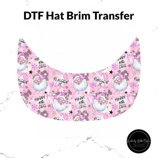 DTF Hat Brim Transfer - Sleighin It