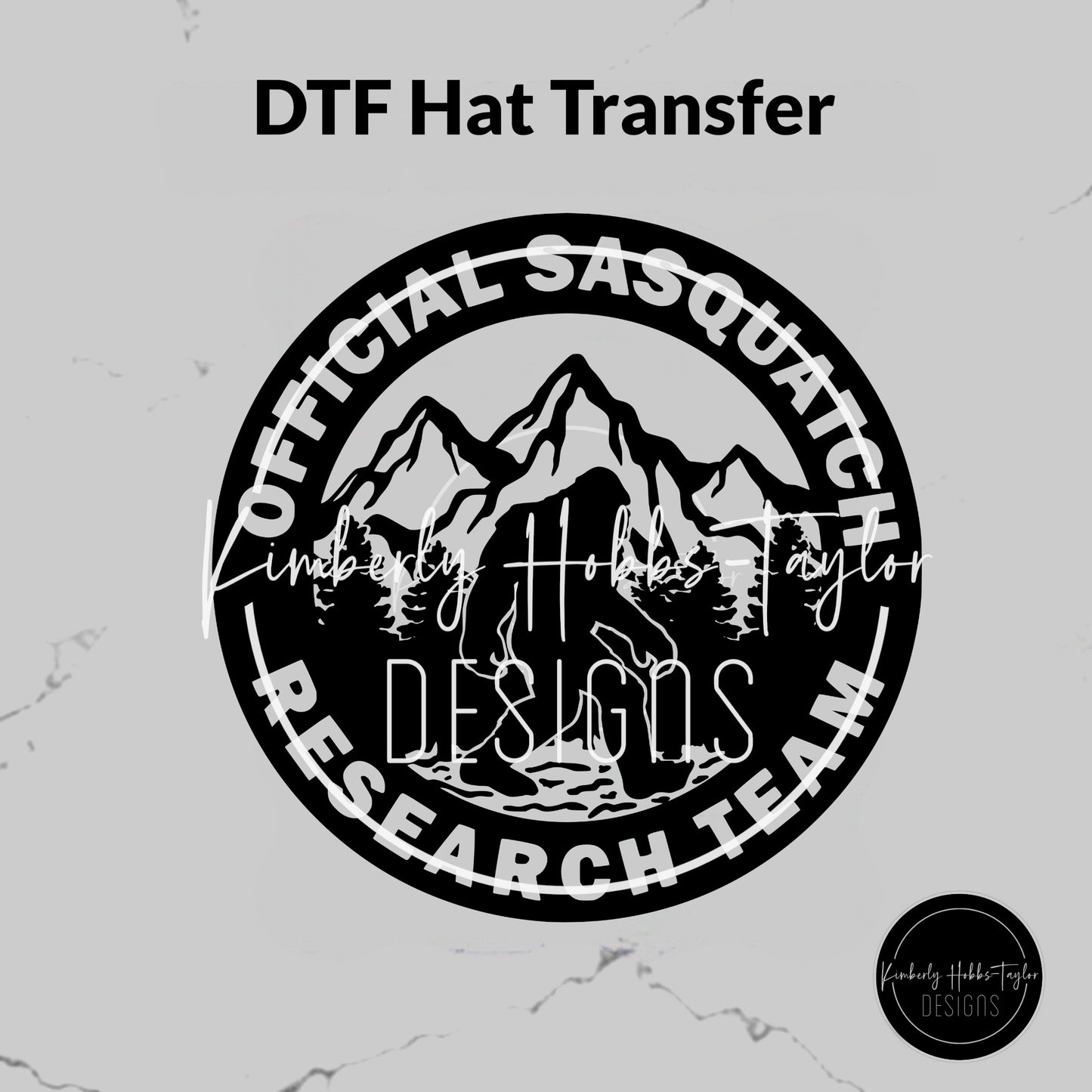 DTF Hat Transfer - Bigfoot - Official Research Team