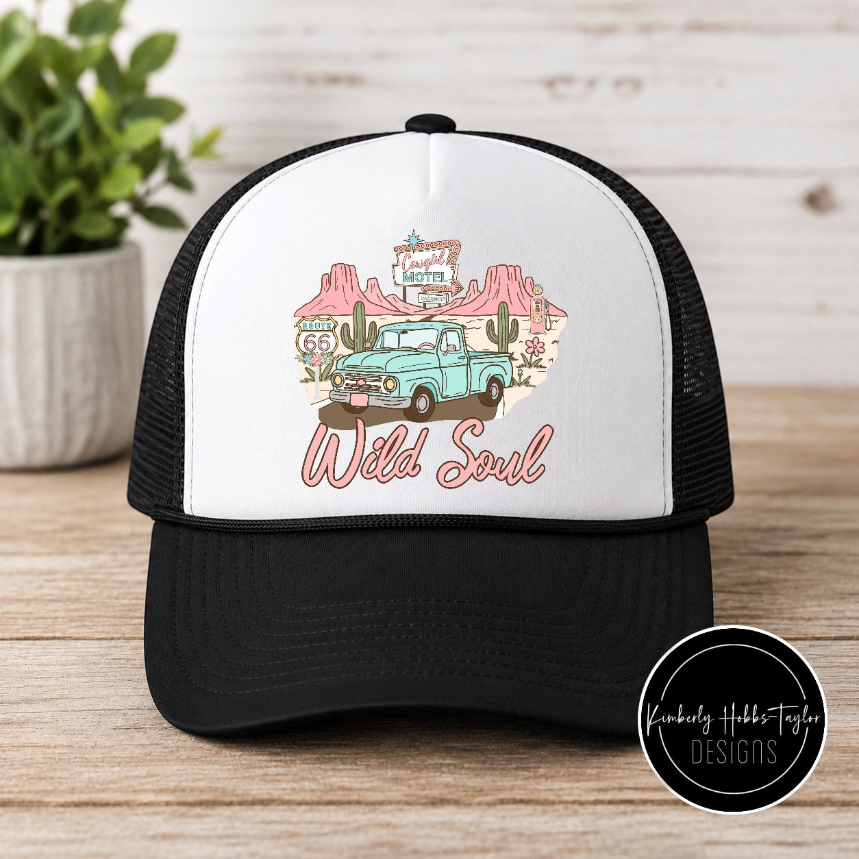 DTF Hat Transfer - Route Sixty Six Wild Soul