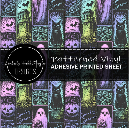 Pastel Halloween Blocks vinyl