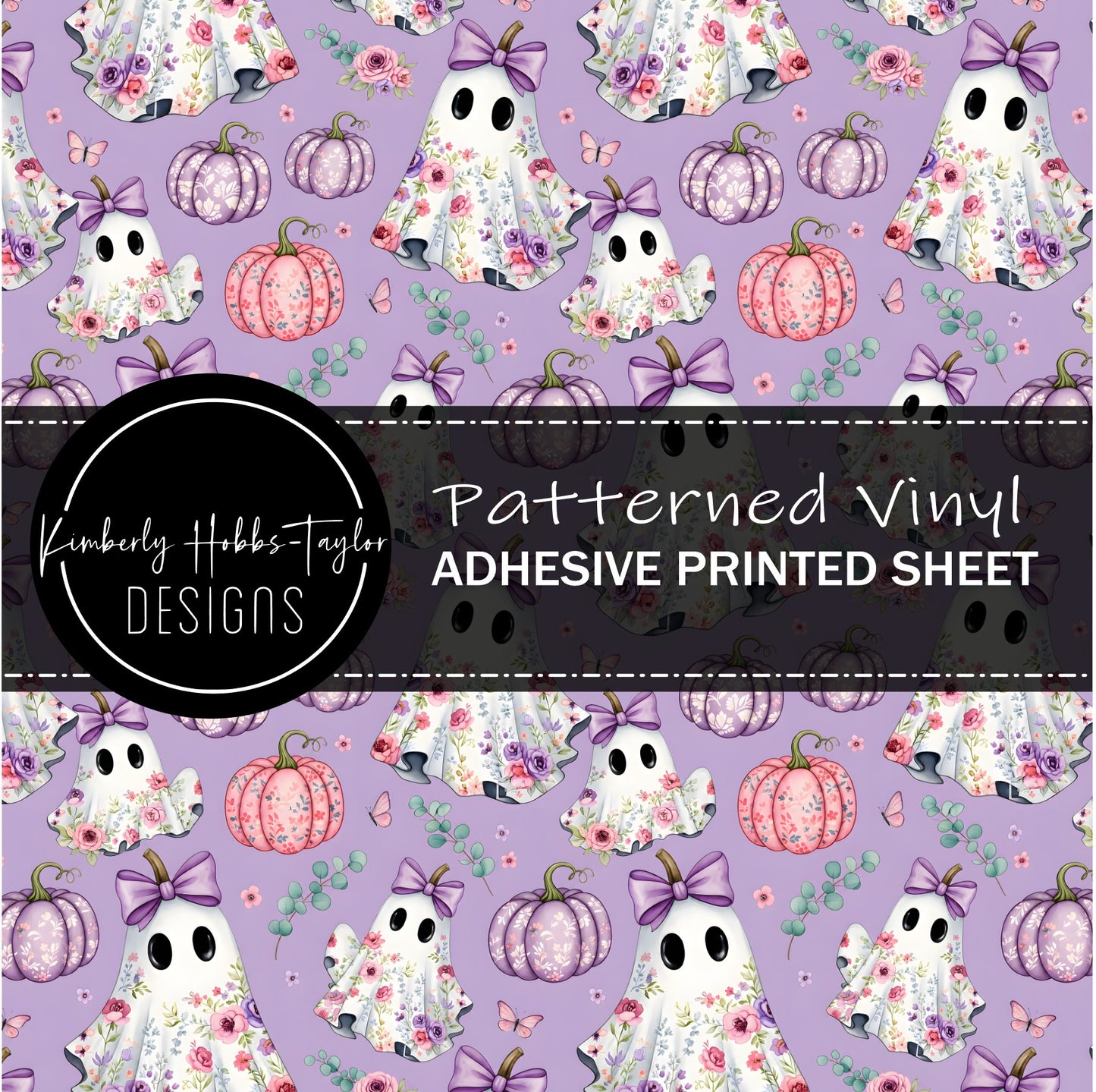 Ghost Floral Purple - Adhesive Vinyl