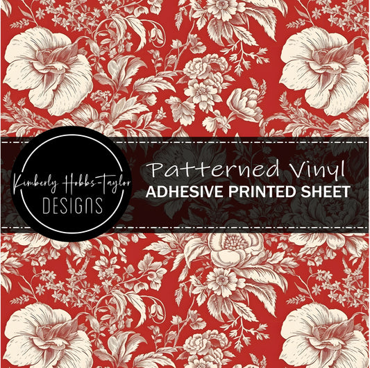 Red Chinoiserie E vinyl