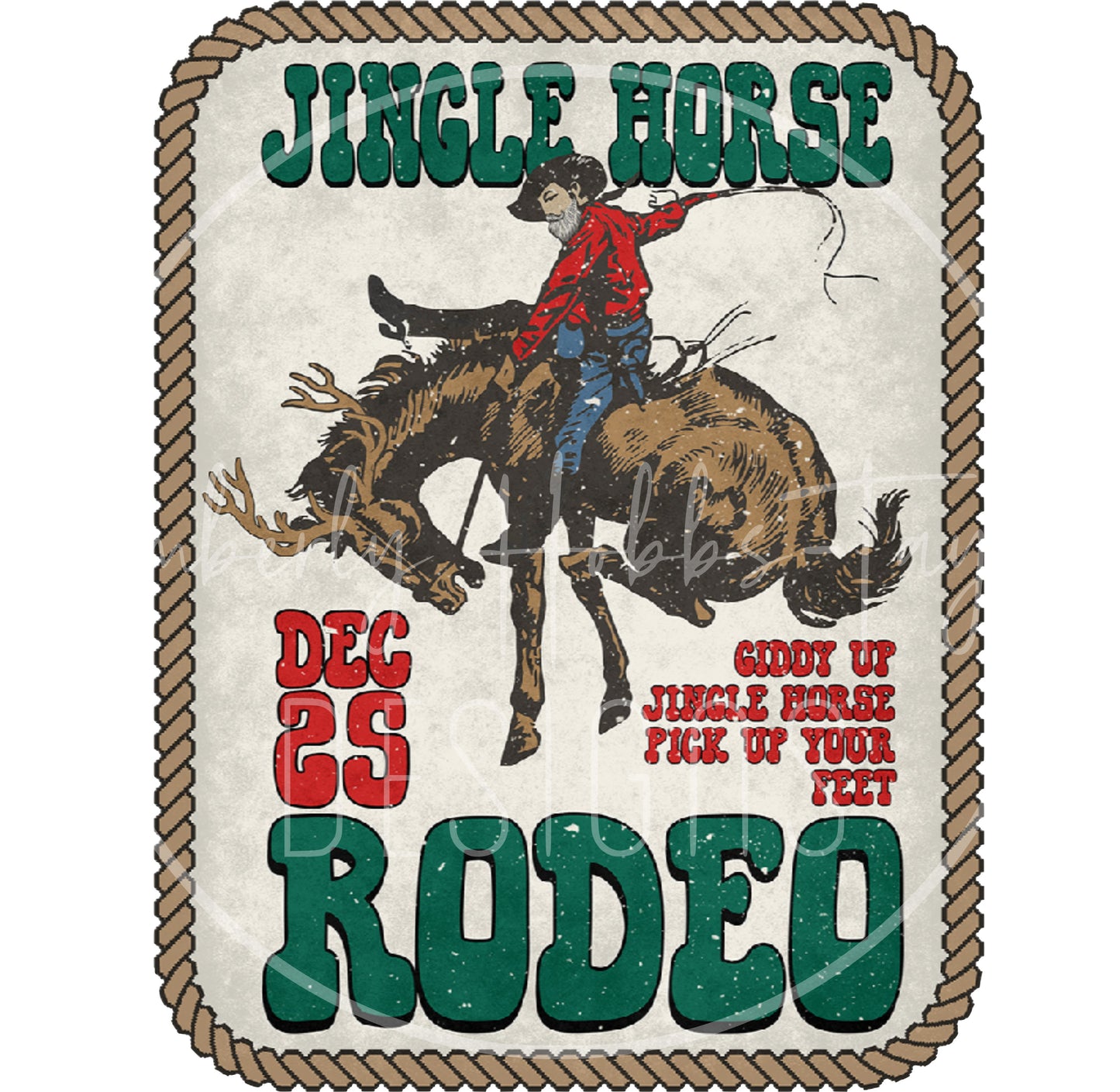 Jingle Horse Rodeo decal