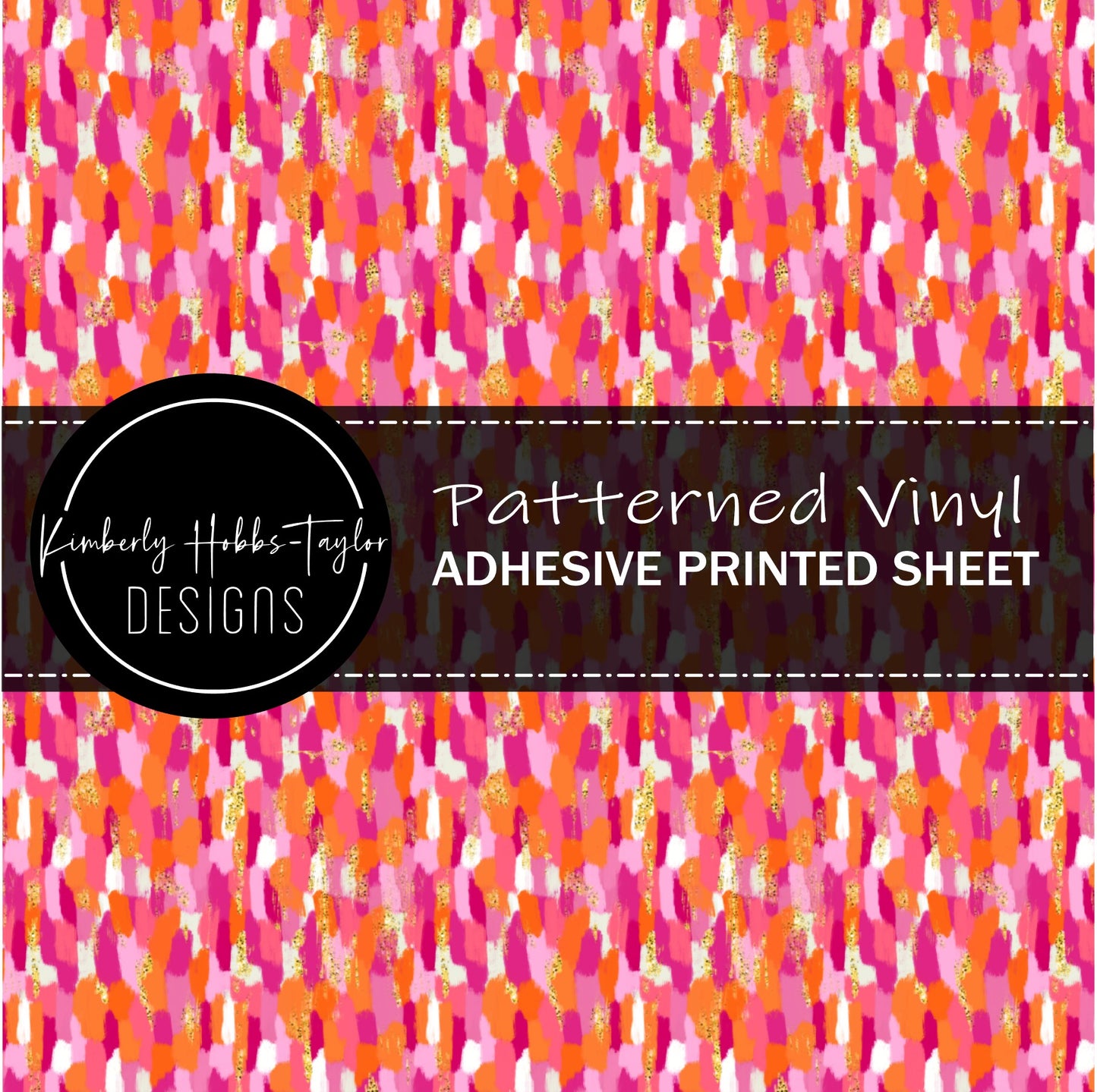 Pink Orange Brushstrokes vinyl