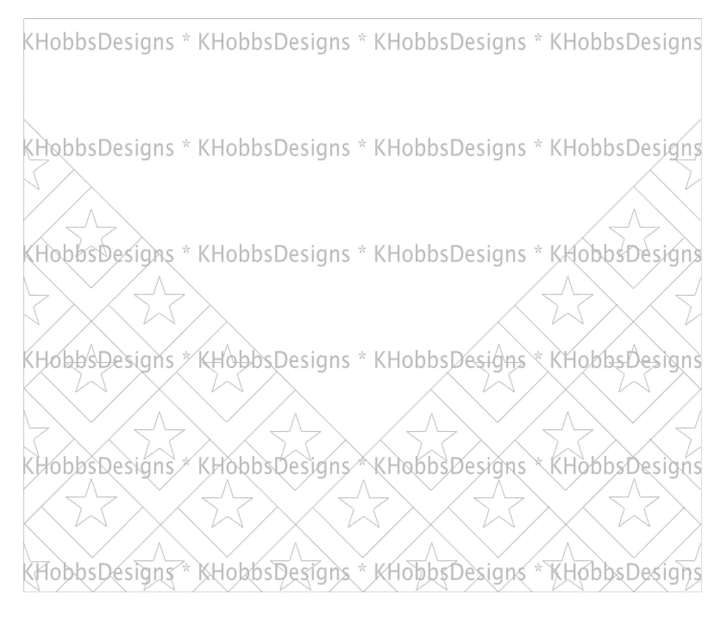 Diamond and Stars Template for Tipsy Magnolia 32 Plump - Digital Cut File Only