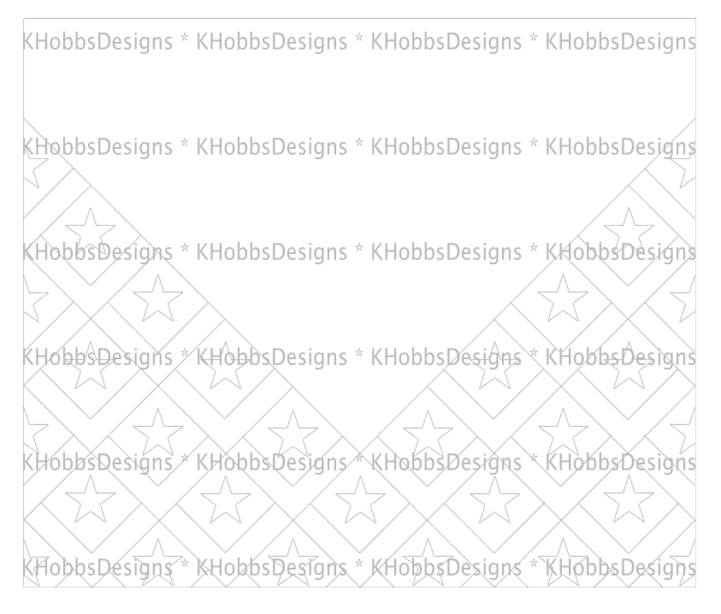 Diamonds and Stars Template for HOGG 30 Skinny Straight - Digital Cut File Only