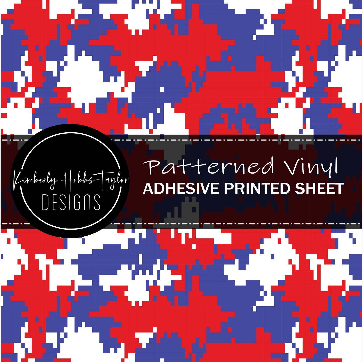 Red White Blue Camo B vinyl