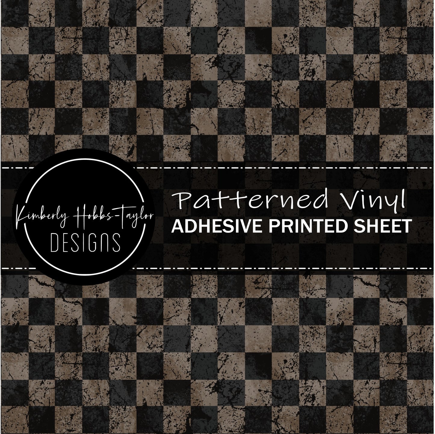 Black Brown Check D vinyl