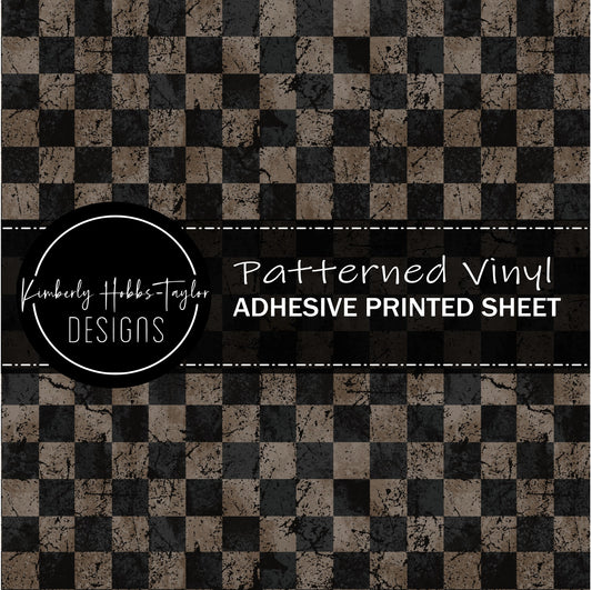 Black Brown Check D vinyl