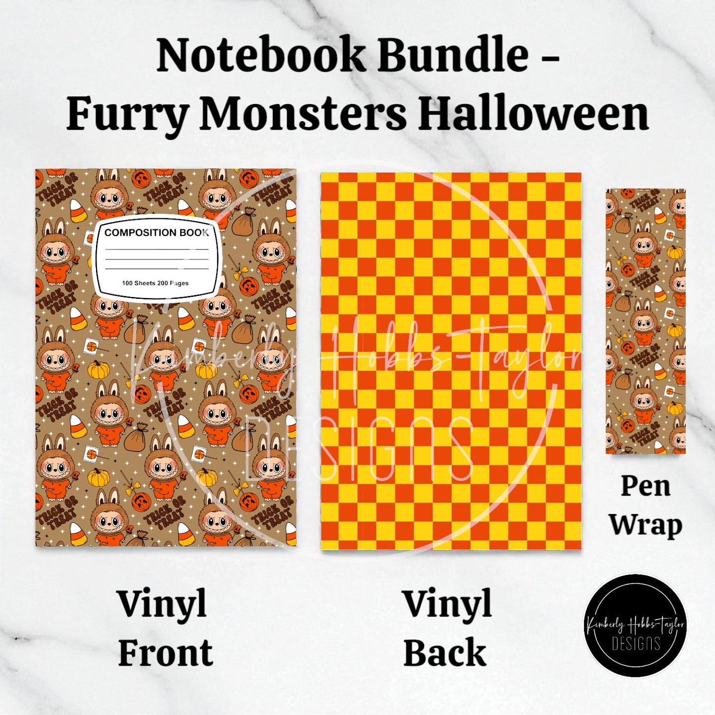 Composition Notebook Cover + Pen Wrap Bundle - Choose Your Vinyl Option