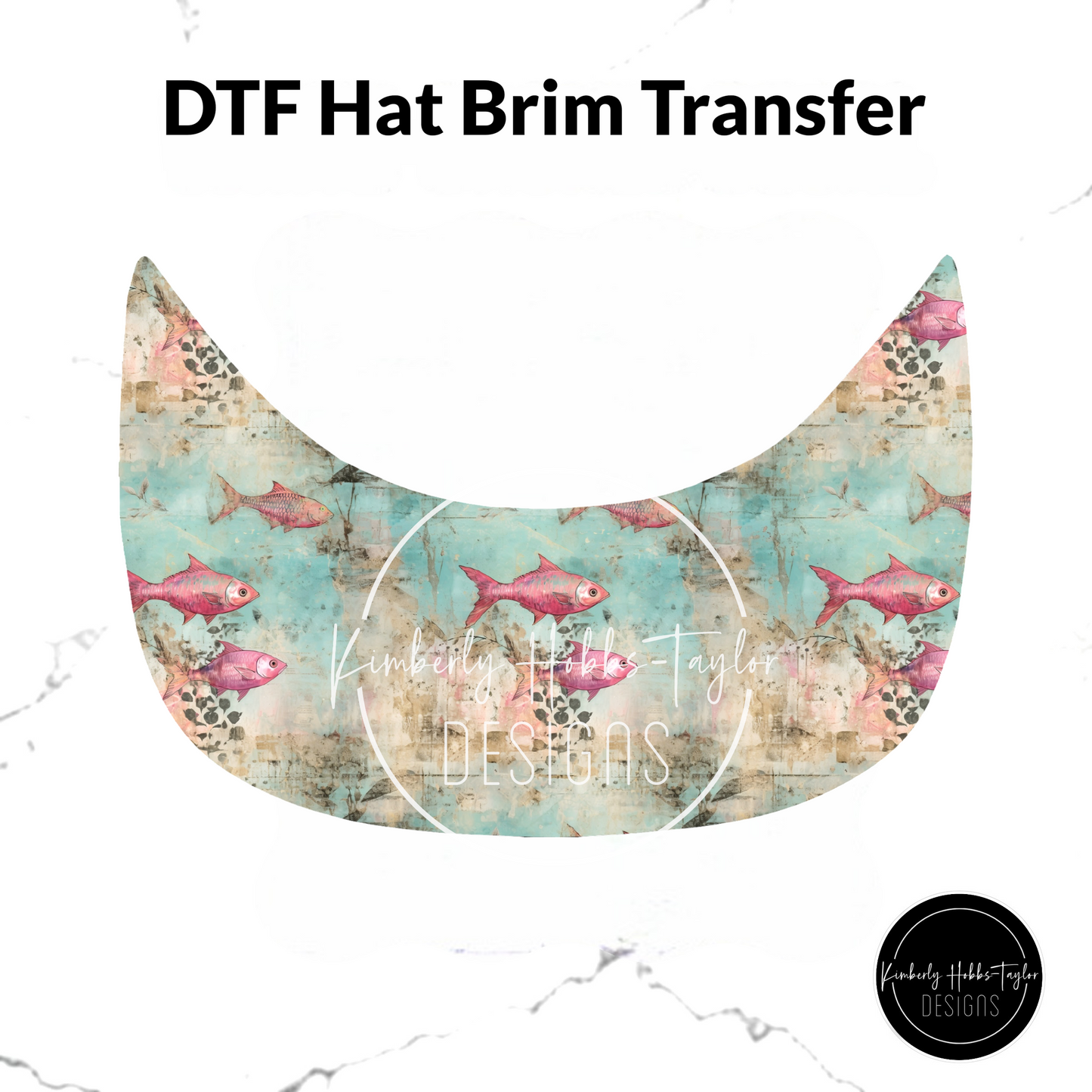 DTF Hat Brim Transfer - Girl Gone Fishin’