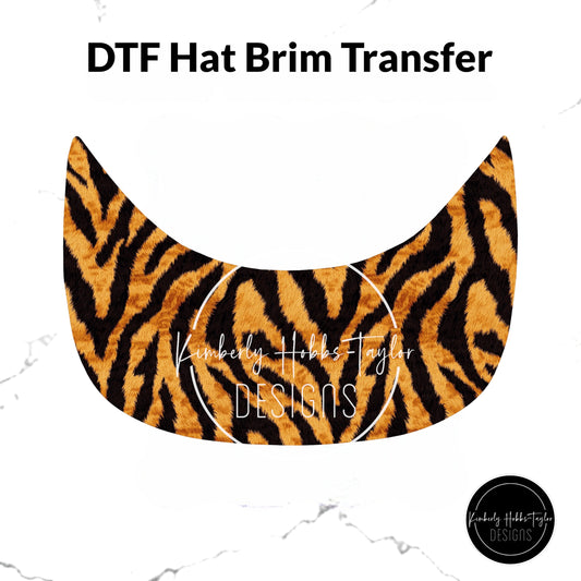 DTF Hat Brim Transfer - Animal Print - Tiger