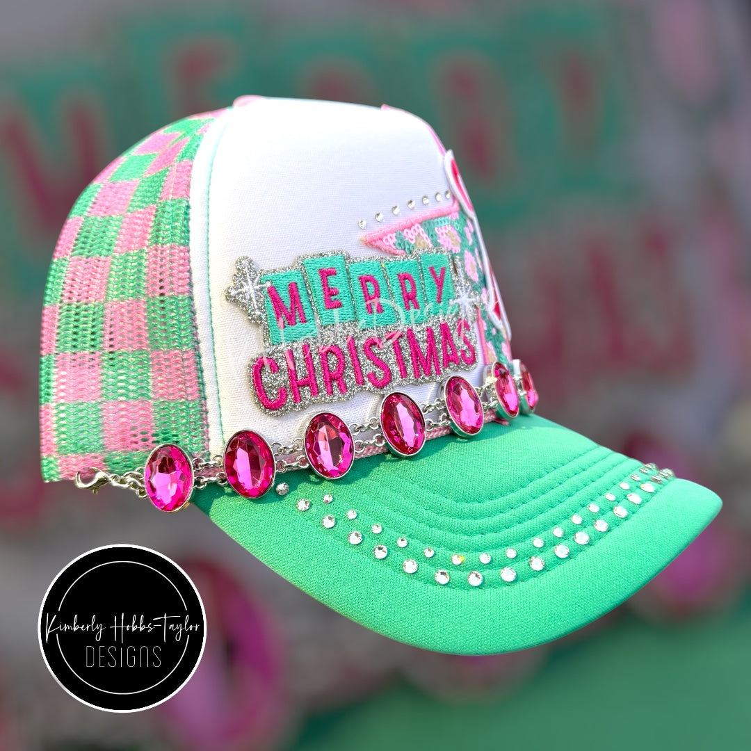 Retro Merry Christmas Trucker Hat