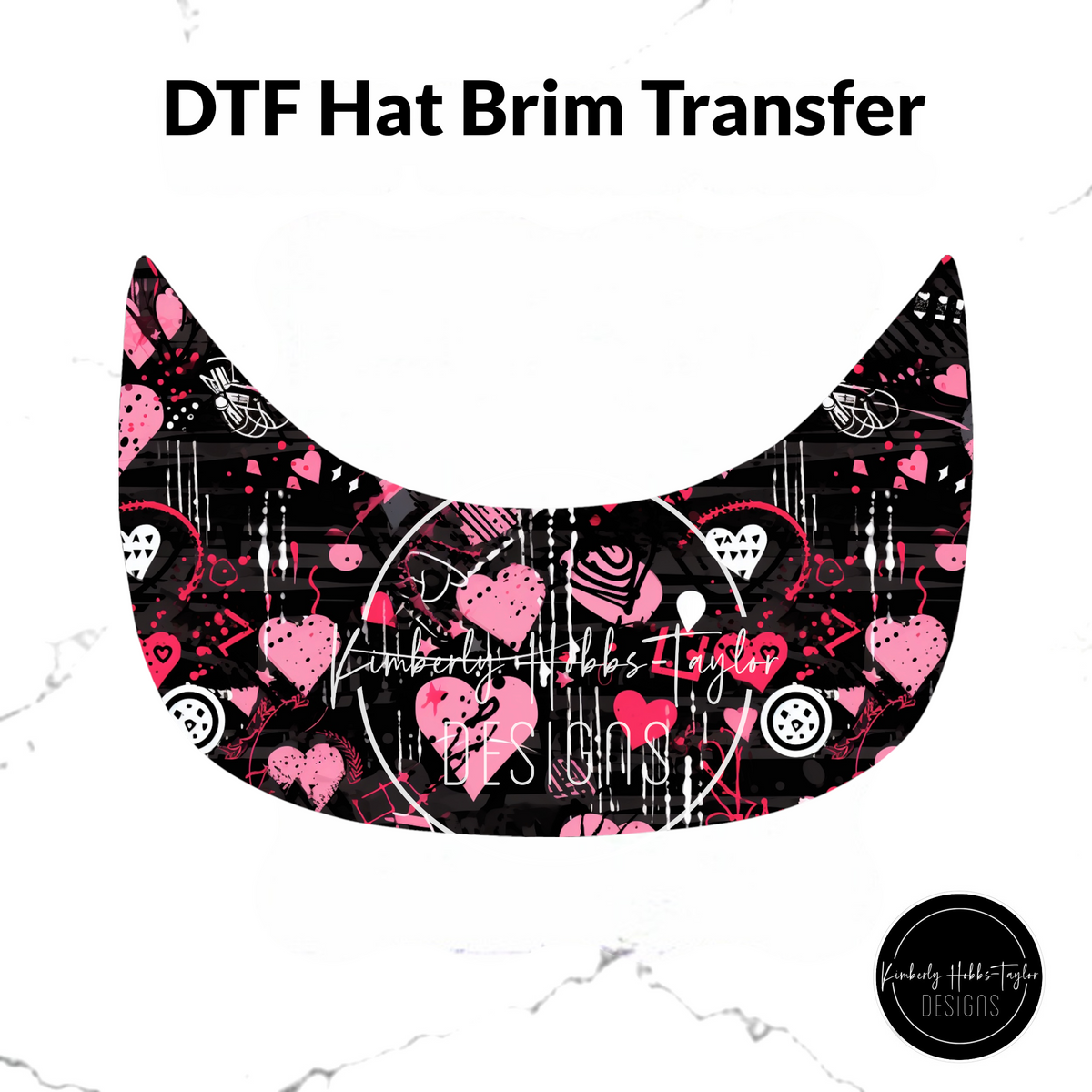 DTF Hat Brim Transfer - Heartbreaker C