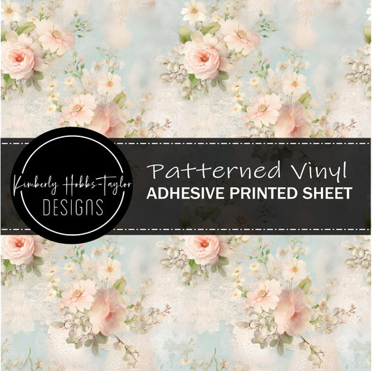 Blue Pink Blooms B vinyl