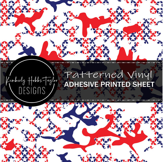 Red White Blue Camo E vinyl