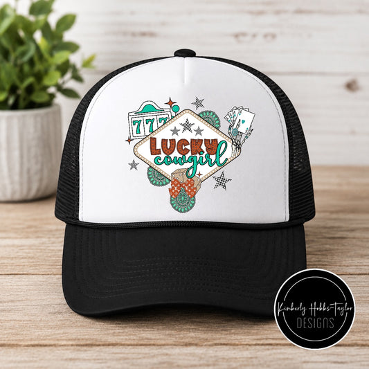 DTF Hat Transfer - Vegas Cowgirl