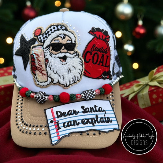 Preppy Santa Christmas Trucker Hat