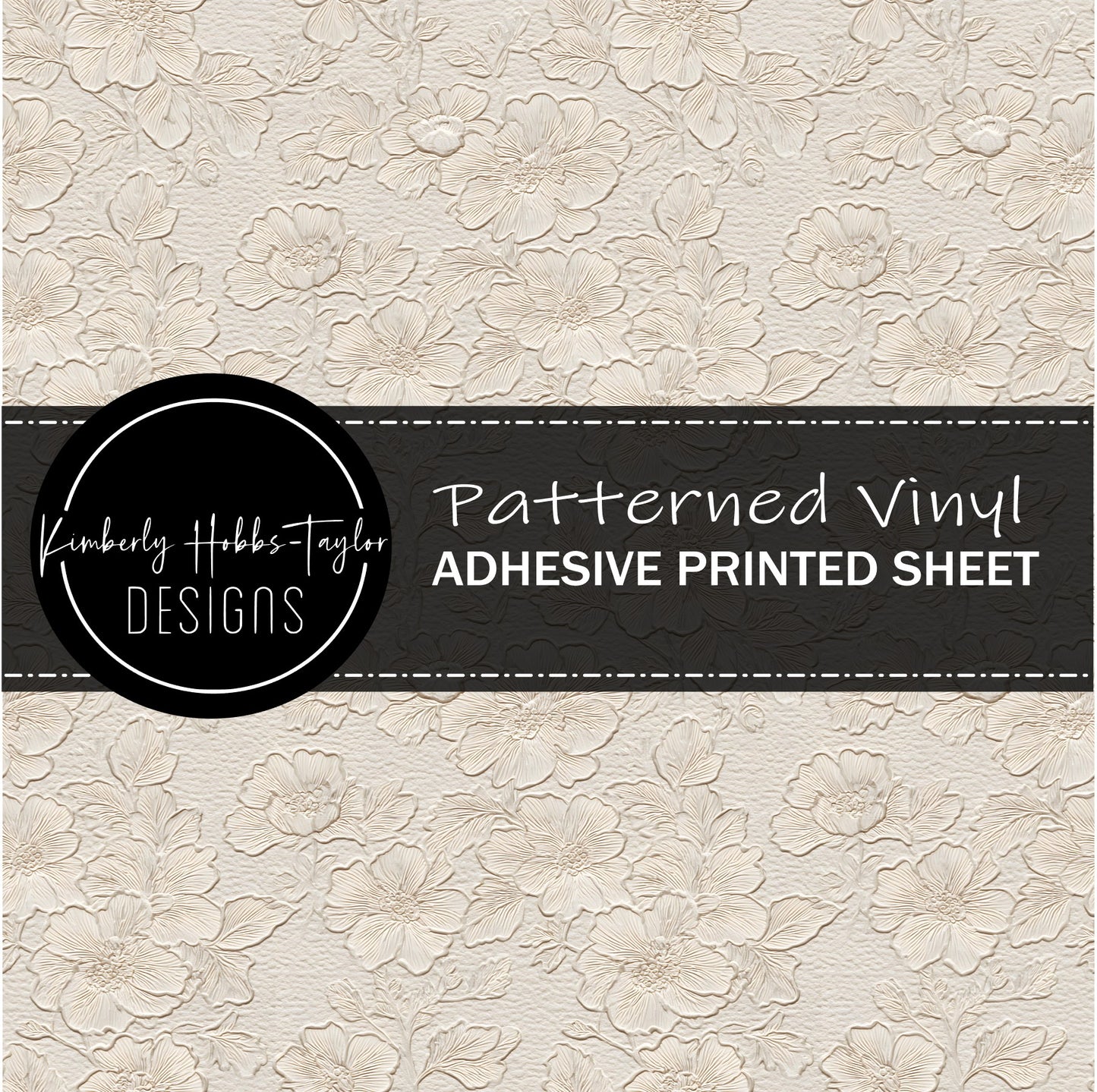 Embossed Ivory Florals A vinyl
