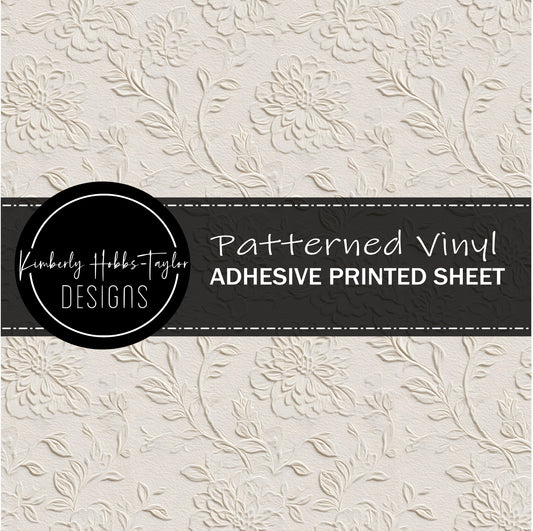 Embossed Ivory Florals B vinyl