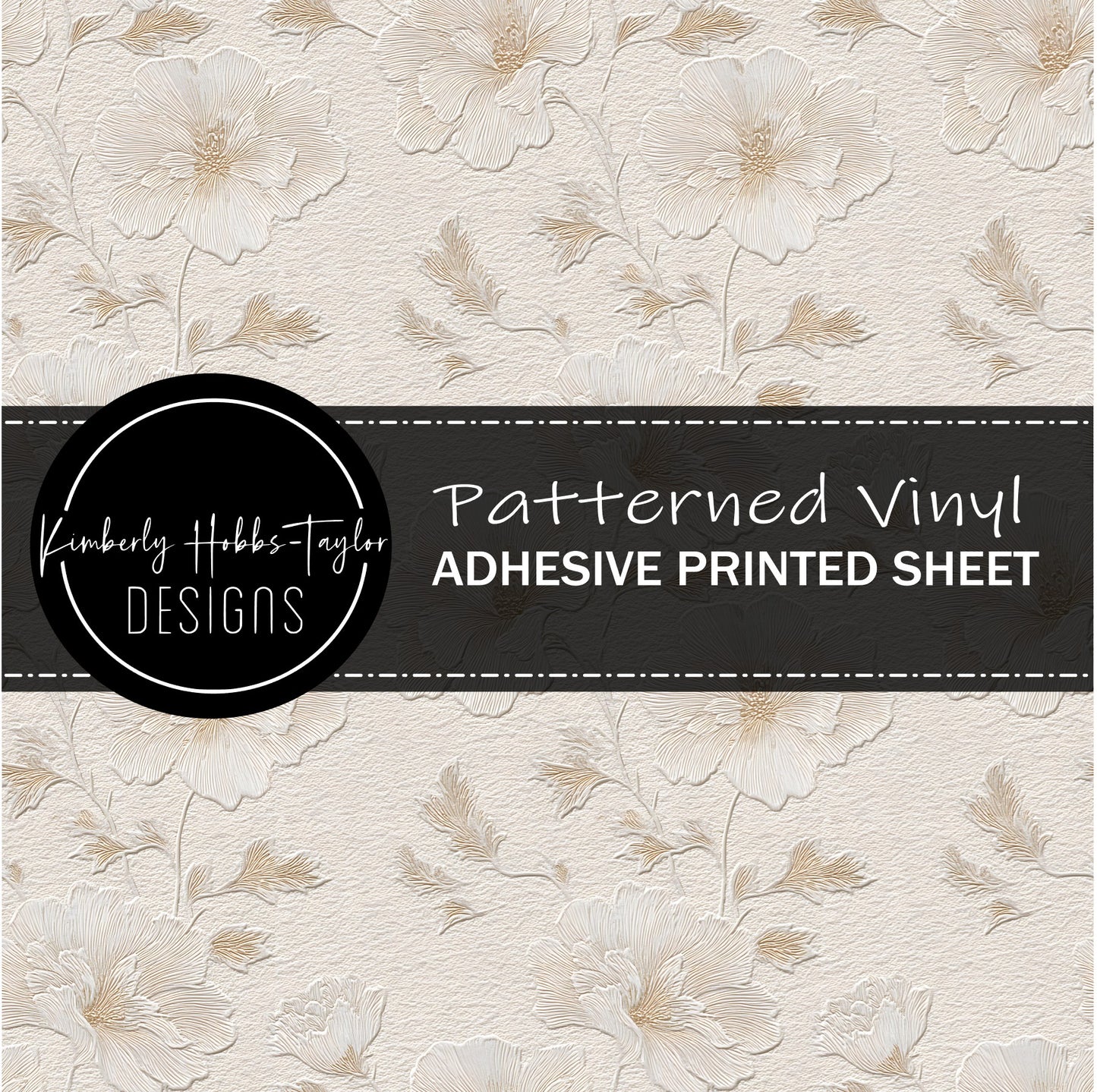 Embossed Ivory Florals C vinyl