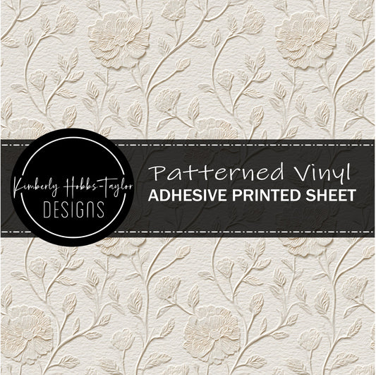 Embossed Ivory Florals D vinyl