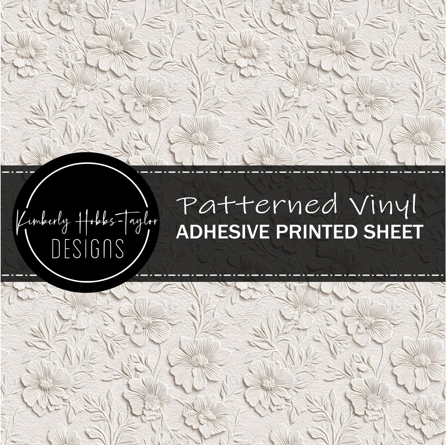 Embossed Ivory Florals G vinyl