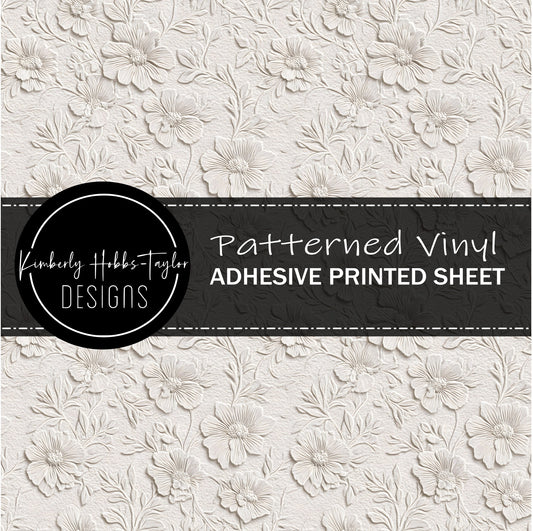 Embossed Ivory Florals G vinyl
