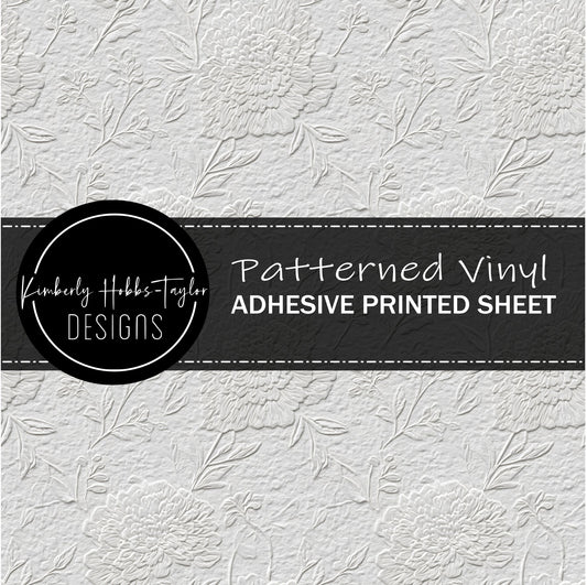 Embossed White Florals A vinyl