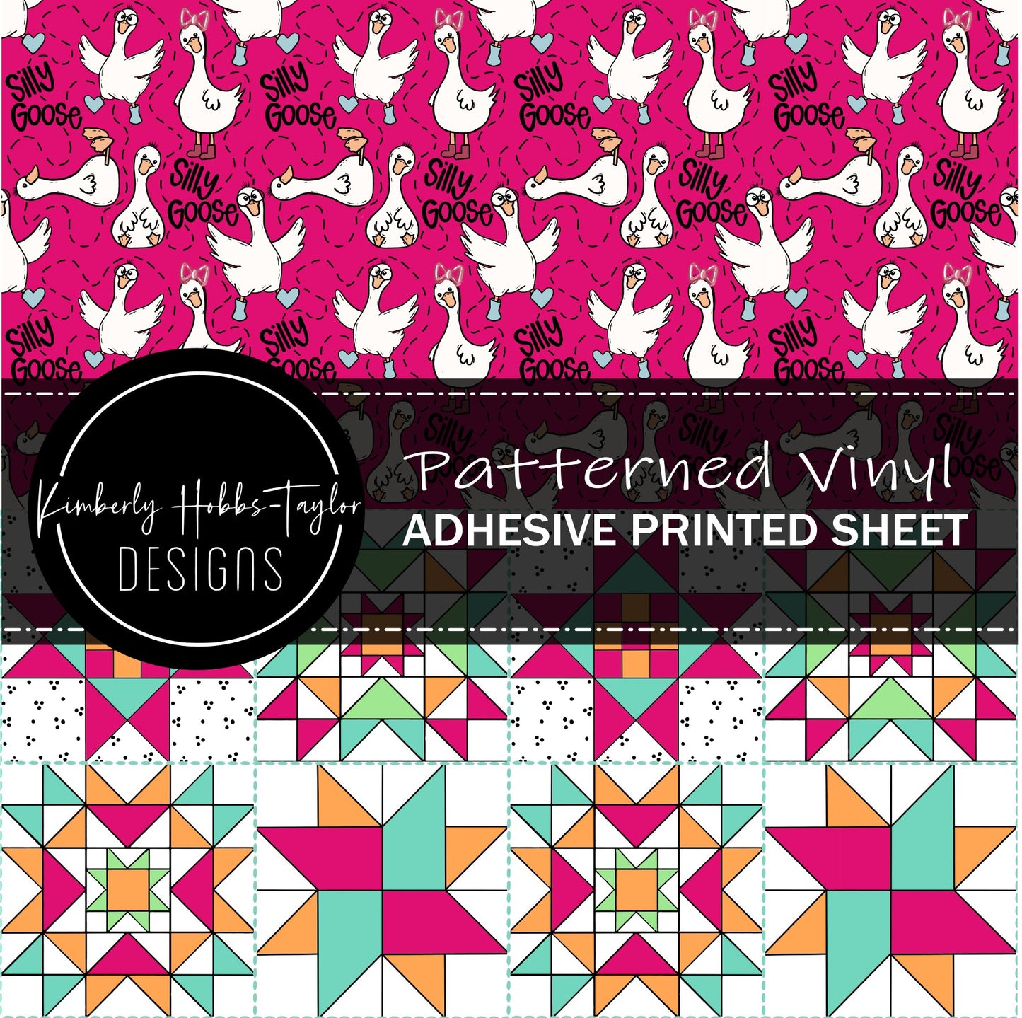 Silly Goose_Bright Quilted Patchwork Combo vinyl